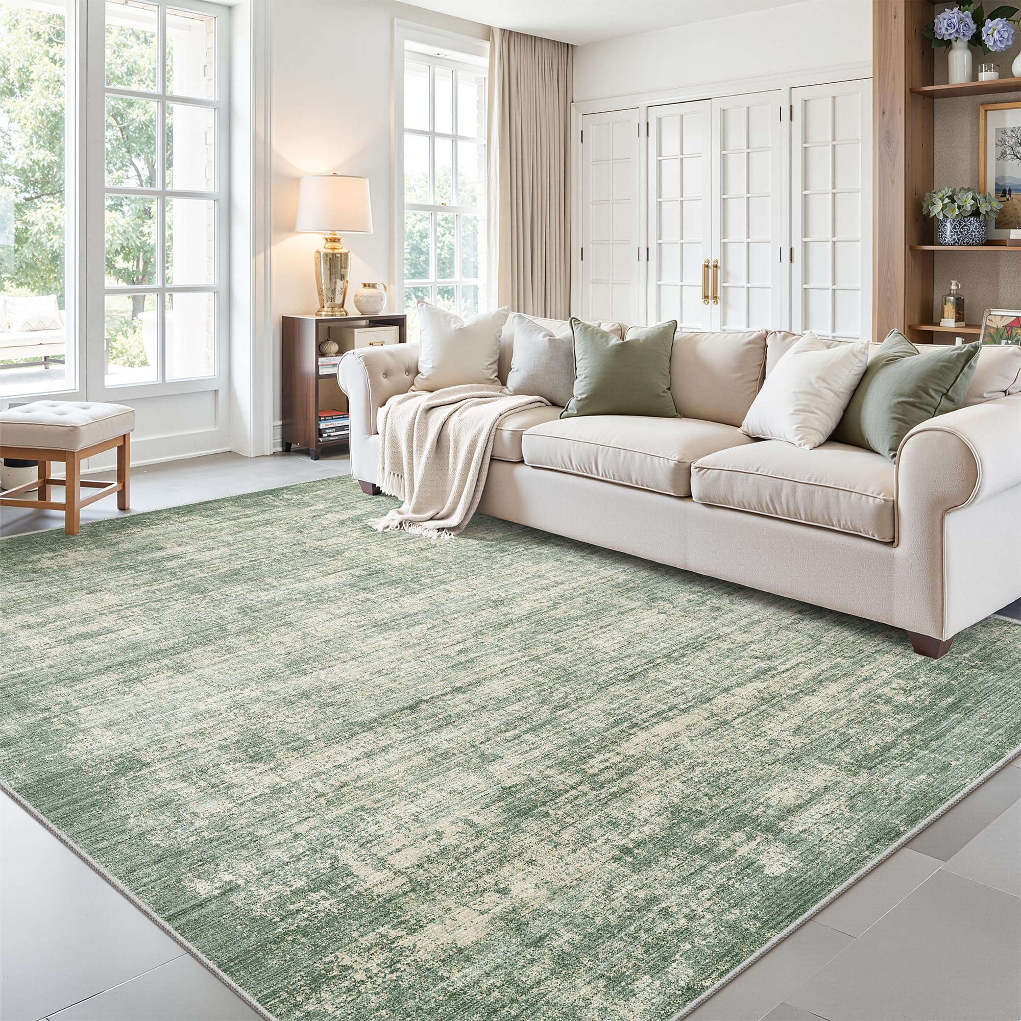 マット Amazon.com: zesthome 6x9 Rugs for Living Room, Neutral Abstract
